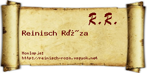 Reinisch Róza névjegykártya